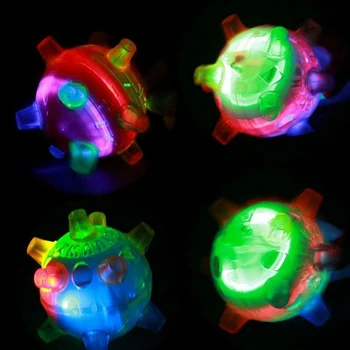 LED Šviesos Šokinėja Aktyvavimo Kamuolys Vaikams Crazy Muzikos Futbolo Vaikų Žaislas Šoktelėti Šokių Šuo Vaikas Vibruojantis Žaislas Kamuolys Šuns Žaislai
