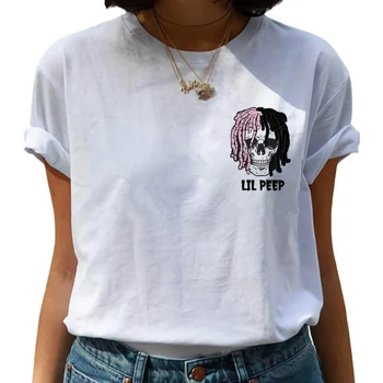 Lil Peep Harajuku Hip-Hop T Marškinėliai Moterims Cry Baby Ullzang Mados T-shirt 90s Grafinis Pragarą Berniukas Marškinėlius Streetwear Viršuje Tees Moteris