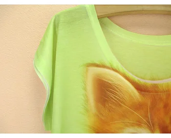 LOLcats 3D print t-shirt moterims naujiena projekto viršuje tees stilingas mados tendencija trumpomis rankovėmis marškinėlius vasaros drabužių karšto pardavimo