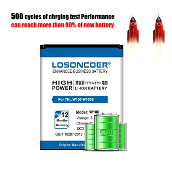 LOSONCOER 3000mAh THL W100 Baterija W100S Baterija, 
