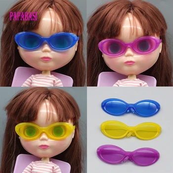 Lėlės drabužių priedai 3 spalvų akiniai nuo saulės tinka 1/6 BJD Blyth Lėlės ar 18