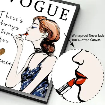 Lūpų Dažai, Aukštakulniai Mados Plakatas Makiažas Gėlių Spaudinių Drobė Meno Tapybos Vogue Girl Sienos Nuotraukas Šiuolaikinės Miegamasis Kambarys Namų Dekoro