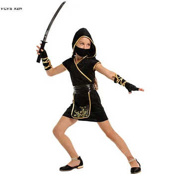 M-XL Mergaičių Kariai Cosplay Vaikai Vaikai Helovinas Naruto Ninja Kostiumai Karnavaliniai Puras paradas Maskuotis Vaidmuo šalis suknelė