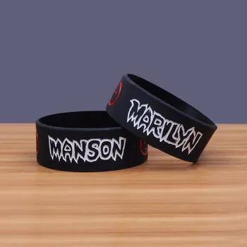 Marilyn Manson Silikoninės Apyrankės&Bangles Platus Versija Grupė Sunkiosios Muzikos Grupė Prog/Art Rock Silicio Apyrankė SH281