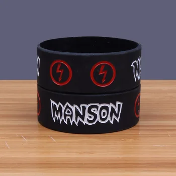 Marilyn Manson Silikoninės Apyrankės&Bangles Platus Versija Grupė Sunkiosios Muzikos Grupė Prog/Art Rock Silicio Apyrankė SH281