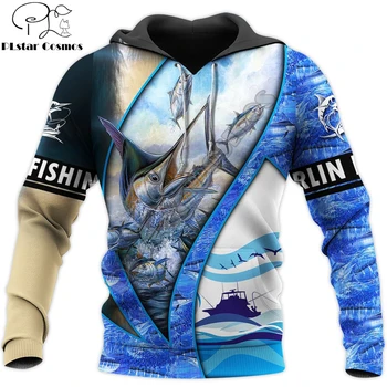 Marlin Žvejybos 3D Atspausdintas hoodies Harajuku Streetwear Vyrų Hoodie moterų Atsitiktinis Megztinis juokinga Striukę, sportinius kostiumus ir kostiumus bėgiojimui