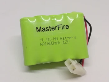 MasterFire 10pack/daug Nauja 12V AA 1800mAh Ni-MH Baterijos Įkraunamos NiMH Baterijos Paketas su kištuku