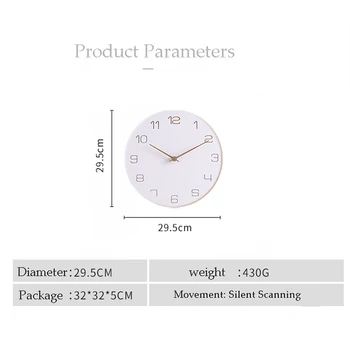 Medienos Laikrodis Modernus Minimalistinio Šiaurės Laikrodis Kambarį Namų Dekoro Priedai Mados Atmosfera Išjungti Kvarco Sieniniai Laikrodžiai