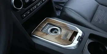 Medienos tekstūros Stilius ABS Plastiko Pavarų Perjungimo Padengti Trim For Land Rover Discovery Sporto-2018 Automobilių Reikmenys