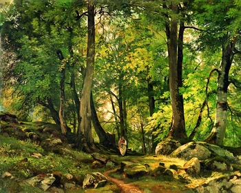 Medvilnės be rėmelio klasikinės medžio kelių kraštovaizdžio drobės spaudiniai aliejaus tapybai atspausdintas ant medvilnės sienos meno apdailos nuotraukas