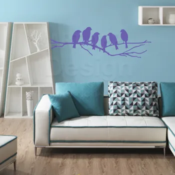 Meno kūrybos dizaino namų dekoro pigius vinilo atšaka paukščių Siena Lipdukas spalvinga namų puošmena animacinių filmų kregždės lipdukai kambariuose