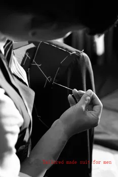 Mens Kostiumai Juodas Vestuvių Jaunikis Tuxedos Vyrų Vestuvių Kostiumai vėliau kaip kailis ziajać dizaino Groomsmen Prom Kostiumai(Švarkas+Kelnės+liemenė+Kaklaraištis)