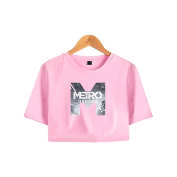 Metro Išėjimo Mados Spausdinti Moterų Apkarpyti Viršūnes Vasaros Trumpomis Rankovėmis Tshirts 2019 Naują Atvykimo Karšto Pardavimo Atsitiktinis Streetwear T Shirts
