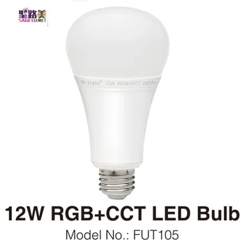 Mi šviesos AC 85V - 265V E27 6W 8W 9W 12W RGB+BMT LED Lemputė 2.4 G Belaidžio RD ryšio WI-fi Remote App Kontrolės Pritemdomi šiltai balta Led Lempa