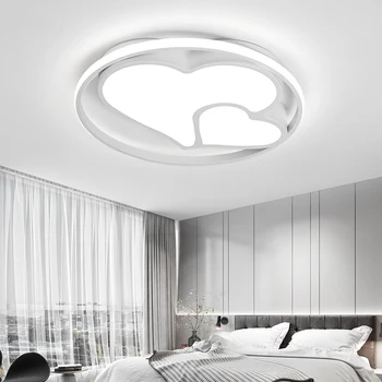 Miegamojo lempa Romantiška paprasta modernus šiltas vestuvių kambarys apvalus LED lubų šviestuvas kūrybinė asmenybė kambarys studyroom geležies lempos
