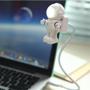 Mielas Astronautas Astronautas USB Naktį Šviesos Avarinis Nešiojamas Nešiojamieji Micro USB Klaviatūros Lempas, Stalo Mini LED Knyga Žibintai