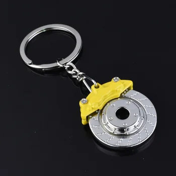Mielas Automobilių Dalys, Diskiniai Stabdžiai Keychain Mini Metalo Hub Suportai Mechaninė Keychains Vyrų Keyrings Dovanos
