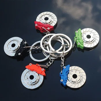 Mielas Automobilių Dalys, Diskiniai Stabdžiai Keychain Mini Metalo Hub Suportai Mechaninė Keychains Vyrų Keyrings Dovanos