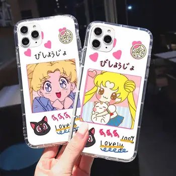 Mielas Japonų Anime Sailor Moon Telefono dėklas Permatomas, 