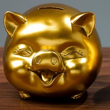 Mielas Piggy Bank Monetų Fondo Jar Pinigų Dėžės Dervos Taupyklė Pinigų Taupymo Moneybox Kiaulių Formos Piggy Bank