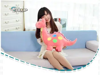 Mielas rožinis pliušinis žaislas dinozauras animacinių filmų dėmės dinozaurai lėlės dovana, apie 50cm 0313