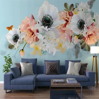 Milofi užsakymą didelis tapetai, freskos mažų šviežių gėlių modernus minimalistinio fono sienos popieriaus freskos dekoratyvinis dažymas