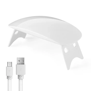 Mini LED UV Nagų Lempa Nagų Džiovintuvas Nešiojamas Sulankstomas USB 6 Led Nagų Džiovintuvas 