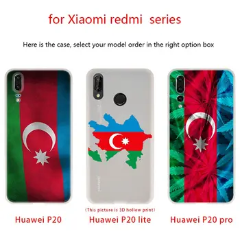 Minkšti Dėklai Huawei P40 30 P20 Pro P10 Lite E Plus P Smart Z 2019 2020 Vėliavos Azerbaidžano užsakymą vėliava