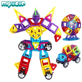 Mipozor Mini 130pcs Magnetinio Dizaineris Konstravimo Rinkiniai odinas, Plastikiniai Švietimo Magnetiniai Blokai Žaislai Vaikams Vaikams