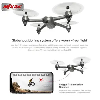 MJX B2SE 5G RC Quadcopter WiFi FPV 1080P vaizdo Kameros GPS Padėties nustatymo Brushless Aukščio Laikyti RC Drone RTF Atlikite Vieną Klavišą, 3 Baterijos