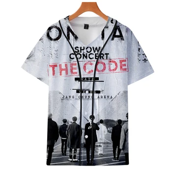 Monsta X 3D Atspausdintas Beisbolo T-marškinėliai Moterims/Vyrams Kpop Mados Vasaros trumpomis Rankovėmis Tshirts Karšto Pardavimo Madinga Streetwear marškinėliai