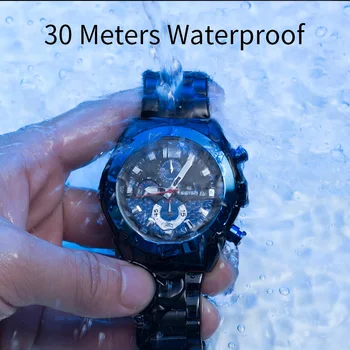 MOSIKAVIMAS Garsaus Prekės ženklo Žiūrėti Atsitiktinis Vandeniui Kariniai Laikrodžiai Vyrams iš Nerūdijančio Plieno Sporto Chronograph Kvarcas Laikrodžio Montre Homme 2020 m.