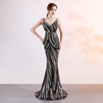 Moteris Giliai V Off Peties Backless Suknelės Moterų Retro Maxi Elegantiškas Bodycon Suknelė China Juostele Slim Vakarienė Priimančiosios Metinės Dresse