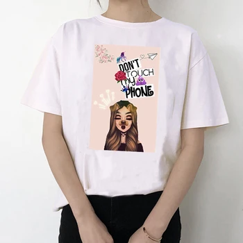 Moterys 7 Žiedai Harajuku Ačiū U,Šalia Marškinėlius 90-ųjų Hip-Hop trumpomis Rankovėmis T-shirt Viršuje Tee Moterų Ariana Grande Marškinėliai
