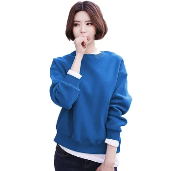 Moterų Atsitiktinis Marškinėlius Korėjos Hoodie Apvalios Kaklo, Ilgomis Rankovėmis Netikrą 2 Gabalas Palaidinės Moterų Darbo Dėvėti Rudenį, Puloveriai Viršų