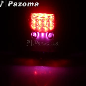Motociklas Raudonas LED Uodegos Šviesos W/Laikiklis License Plate Light Dvejopo Sporto Gatvės Dviračiai KETURRATIS Motociklas Stabdžių lempų