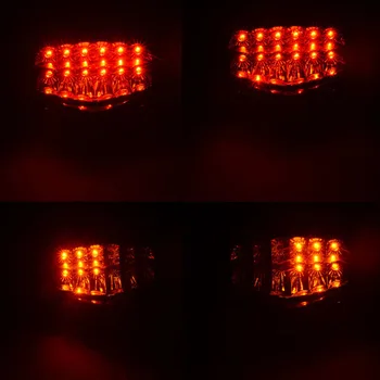 Motociklo LED Stabdžio Posūkio Signalai, užpakalinis žibintas Žemo Profilio Posūkio Signalas Veikia Stabdžių Uodegos Šviesos ZX 250 R 2008-2012 M. ZX250R 09 10