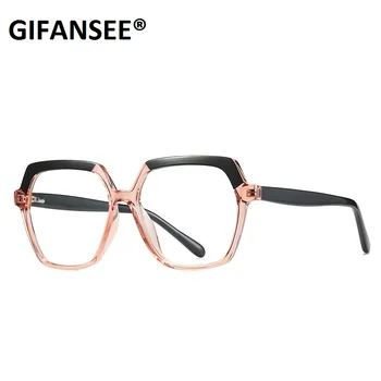 Mėlyna šviesa akinius rėmo kompiuterio akinių, akinių apvalus skaidrus moterų moteriški akinių rėmeliai 2020 Optinis kadrų aiškus