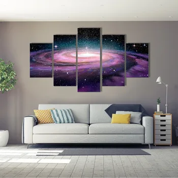 Namų Dekoro HD Spausdinti Modulinės Plakatai, Paveikslai, 5 Kolegijos Kraštovaizdžio Spiralinės Galaktikos Giliai Erdvėje Tableau Sienos Menas Drobė Nuotraukas