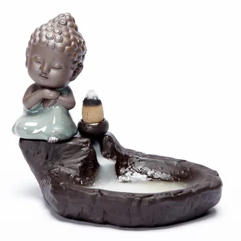Namų Dekoro Kūrybos Budizmas Ge Kil Smilkalų Degiklis Mažas Buda Kulka Blackflow Smilkalai Kūginiai Arba Degiklio Dūmų Keramikos Censer 36