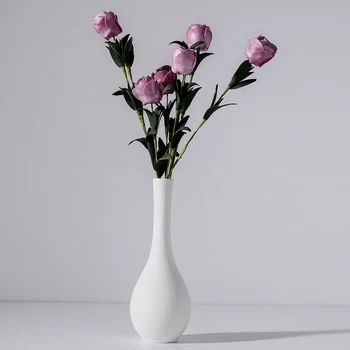 Namų Dekoro Priedai Japonų Stilius Paprastas Matinio Stiklo Keramikos Vaza Kambarį Darbalaukio Dekoro Gėlių Kompozicijų Džiovintų Gėlių