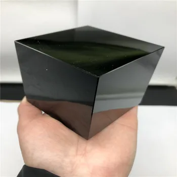 Natūralus Juodas Obsidianas Kvarco Kristalo Cube Crystal Akmens, Poliruoto Pavyzdys Mineralų Gydomųjų Akmenų Namų Puošybai