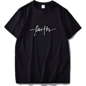 Naujas atvykimo tikėjimo T-shirt originalaus dizaino atsitiktinis trumpas rankovėmis marškiniai male summer tee marškinėliai vyrams
