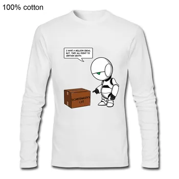 Naujas Cool Tee Marškinėliai ilgomis rankovėmis vyriški Drabužiai, MARŠKINĖLIAI svetimas dalykų, Marvin Pessimist Robotas Paauglių Crewneck dovanų marškinėlius