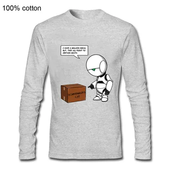 Naujas Cool Tee Marškinėliai ilgomis rankovėmis vyriški Drabužiai, MARŠKINĖLIAI svetimas dalykų, Marvin Pessimist Robotas Paauglių Crewneck dovanų marškinėlius