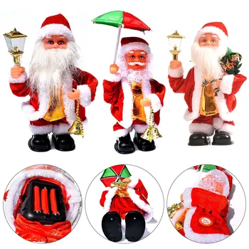 Naujas Kalėdines Dekoracijas Elektros Muzikos, Šviesos, Žaislų Santa Claus Muzikos Kalėdų Vaikų Žaislai, Papuošalai Vaikams, Žaislai