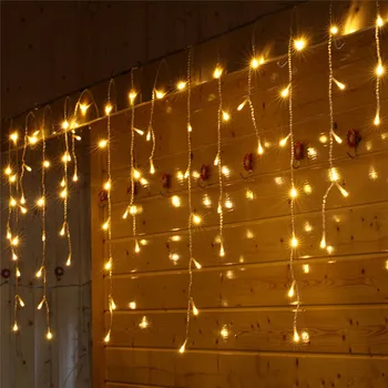 Naujas LED Lango Užuolaidėlė Varveklis String Pasakų Žibintai Vestuves Kalėdų Dekoro Šviesos Eilutę Kalėdų dekoracijas #25o25