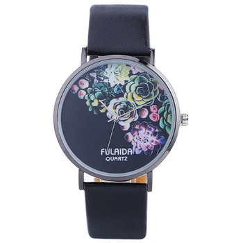 Naujas mados panele oda žiūrėti gėlių stilius nacionalinės žiūrėti kvarco elegancija laikrodis didmeninė oda moterų suknelė laikrodžiai