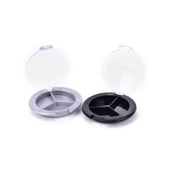 Naujas Mini Plastiko Tuščias Eyeshadow Atveju Paletė Vieną Atvejį Apvalus Stiklainis Milteliai, Kosmetika Kompaktiškas Konteinerių 1PCS 