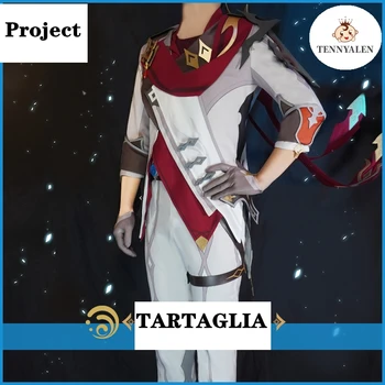 Naujas Stilius Cosplay Kostiumų Žaidimas Genshin Poveikio Tartaglia Viršuje Kelnės Pirštinės Perukas Nustatyti Projekto Anime Priedai Suaugusiųjų Šviesos Akis